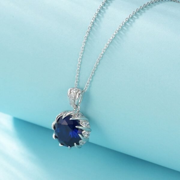 Flower sparkling colorful treasure necklace S925 silver inlaid cultivated colorful treasure collarbone chain light luxury atmosphere - Image 7