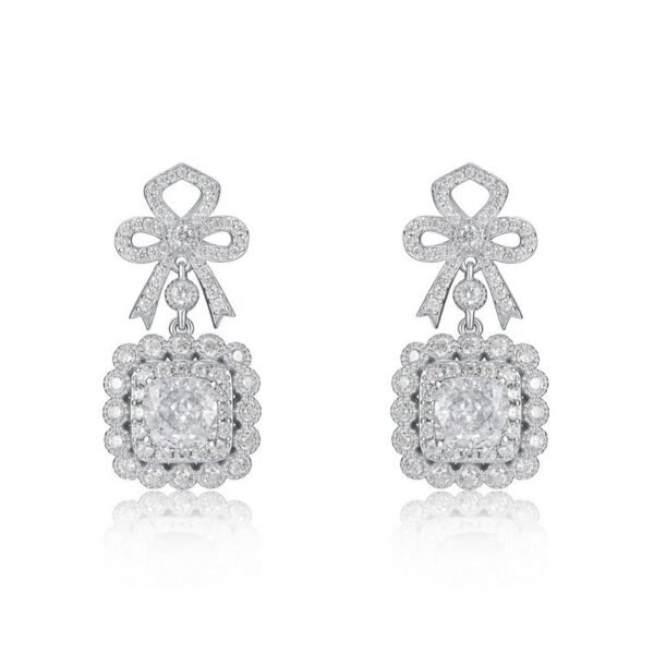 Wind high carbon diamond earrings girls shaking the same exaggerated luxury S925 silver earrings - Image 8