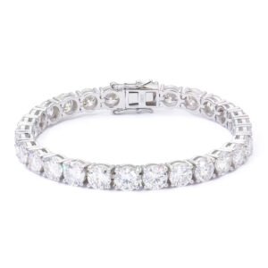 Source Factory 3mm 6 inch HIPhop 925 Sterling Silver Vvs Vvs1 Lab-grown Diamond Mossanite Moissanite Tennis Chain Bracelet