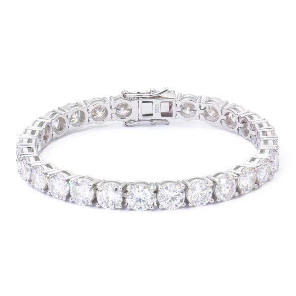 Source Factory 3mm 6 inch HIPhop 925 Sterling Silver Vvs Vvs1 Lab-grown Diamond Mossanite Moissanite Tennis Chain Bracelet