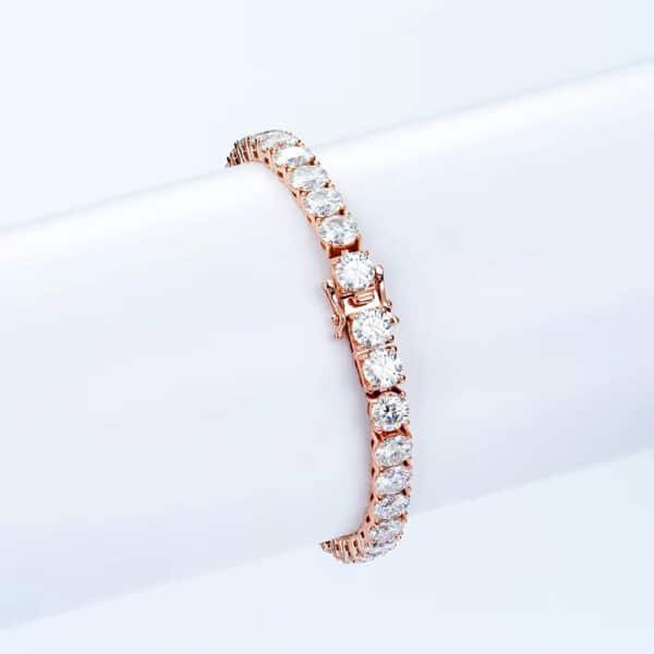 Sparkling 5mm 6.5INCH Moissanite Tennis Chain Bracelet High Quality D_VVS for Women Men Perfect Wedding Anniversary Gift - Image 2