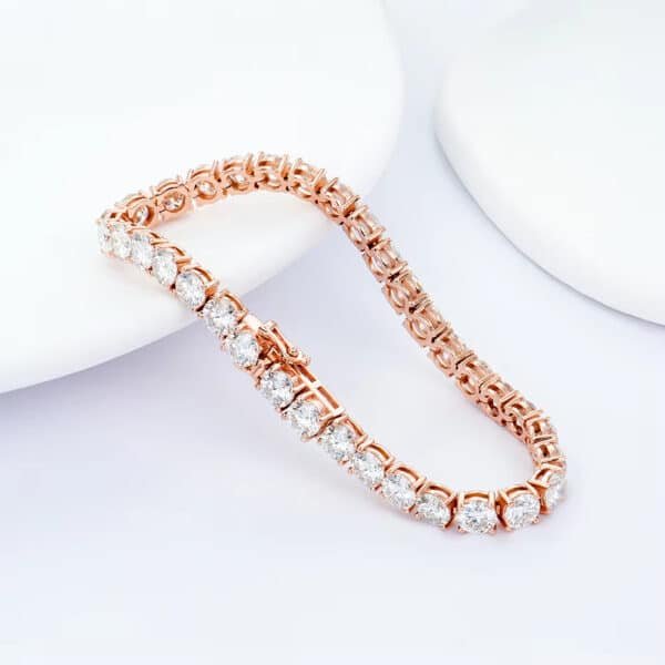 Sparkling 5mm 6.5INCH Moissanite Tennis Chain Bracelet High Quality D_VVS for Women Men Perfect Wedding Anniversary Gift - Image 3