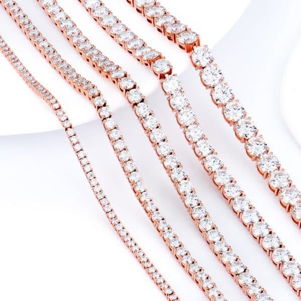 Girls 3mm 6inch Luxury Jewelry Rose Gold Plated S925 Silver Iced Out Diamond Mossanite Moissanite Tennis Chain Bracelet for Men Women - Image 3
