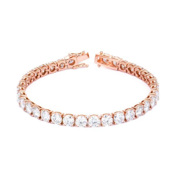 Girls 3mm 6inch Luxury Jewelry Rose Gold Plated S925 Silver Iced Out Diamond Mossanite Moissanite Tennis Chain Bracelet for Men Women - Image 7