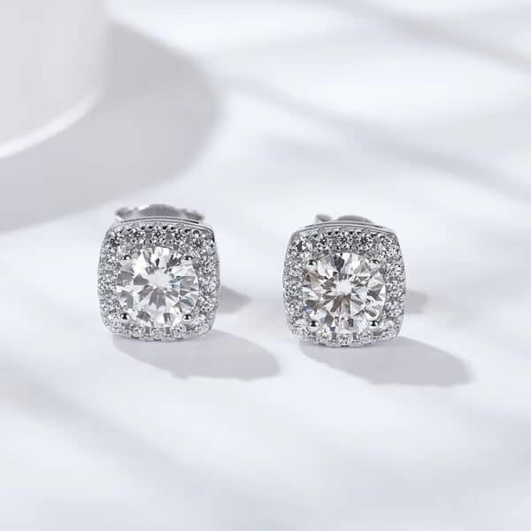 Classic 925 Sterling Silver 6.5mm 0.5 CT Round Brilliant Cut Moissanite Earring for Girls Parties Gifts Engagements - Image 5