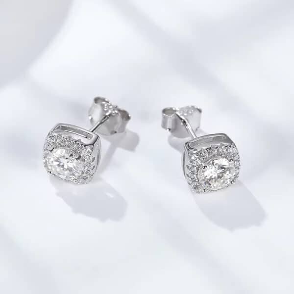 Classic 925 Sterling Silver 6.5mm 0.5 CT Round Brilliant Cut Moissanite Earring for Girls Parties Gifts Engagements - Image 3