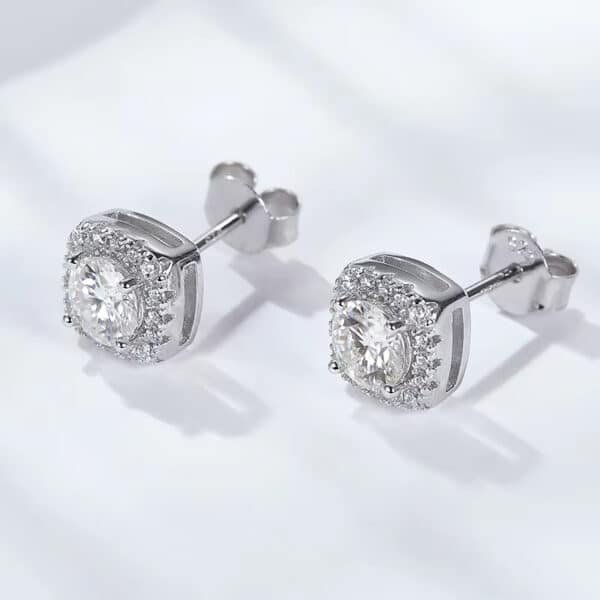 Classic 925 Sterling Silver 6.5mm 0.5 CT Round Brilliant Cut Moissanite Earring for Girls Parties Gifts Engagements - Image 4