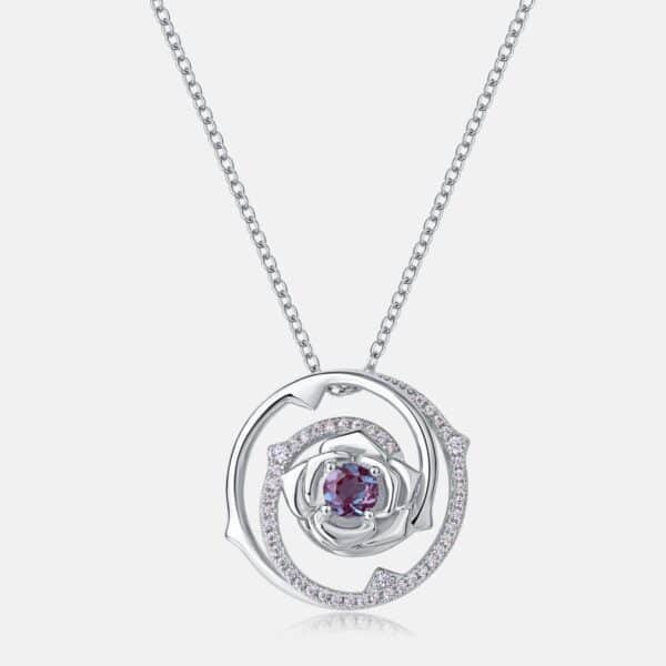 Engagement Wedding Women Gift Jewelry Lab Created Alexandrite Gemstone Pendant 925 Sterling Silver Custom Birthstone Pendants - Image 2